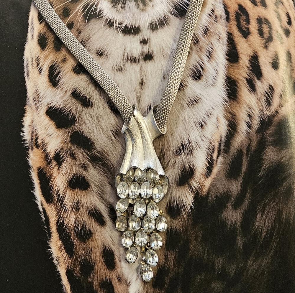 Necklace Rhinestone Waterfall - Picture 12 of 12